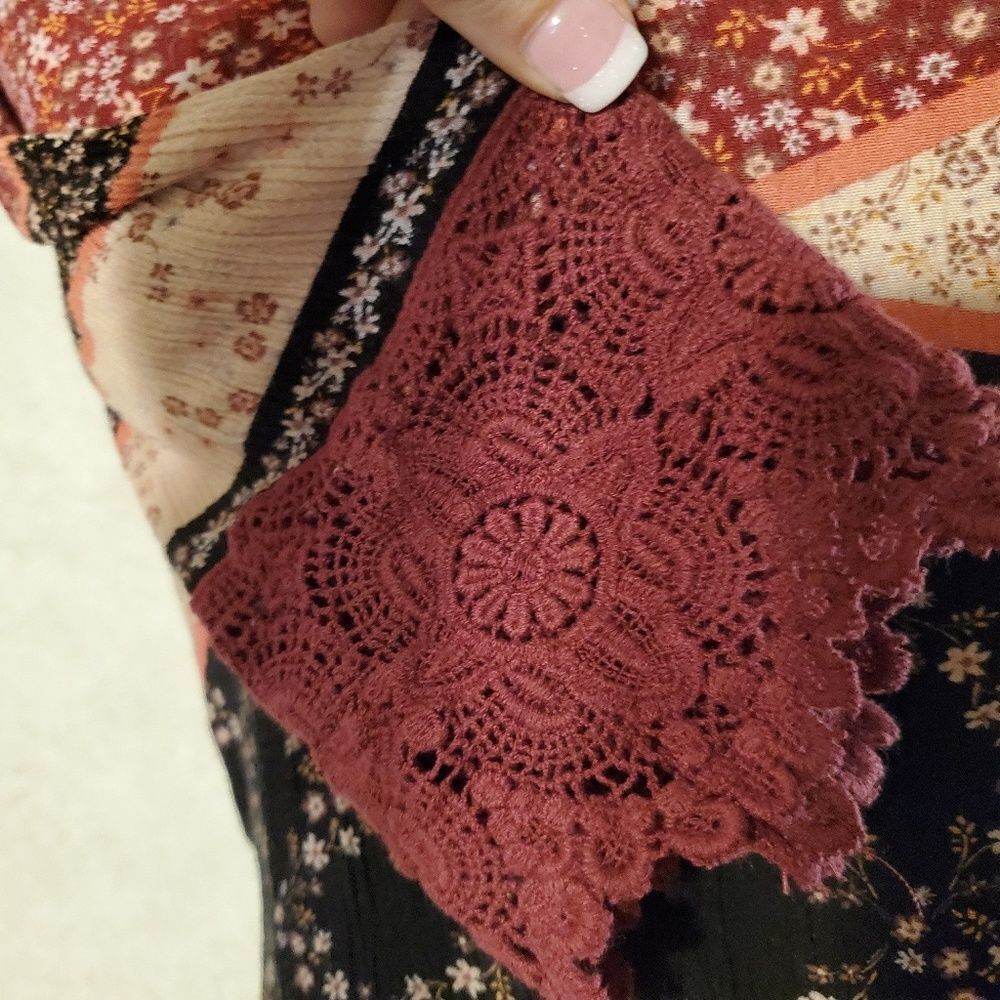 Maurices Patchwork peasant style top - Picture 3 of 7